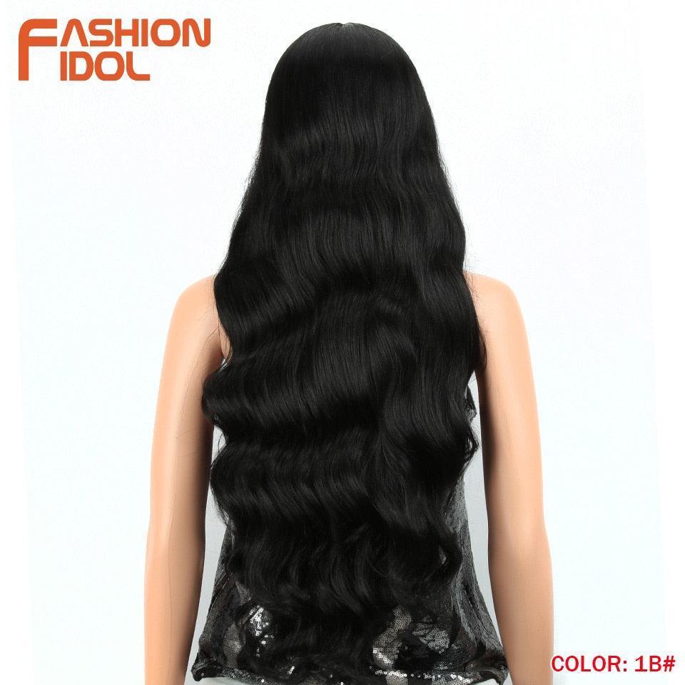 FASHION IDOL 28 Inch Deep Wave Hair Synthetic Lace Wigs - HEPSIBAH SHOP