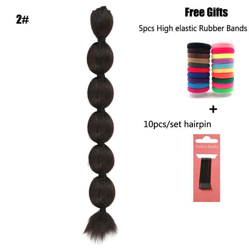 Synthetic Kinky Straight Hair Puff Bun Bubble Ponytail - HEPSIBAH SHOP