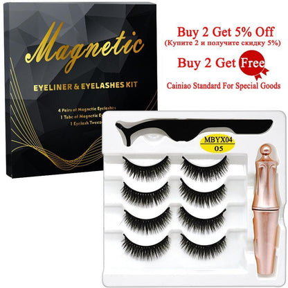 MB 4 Pairs 5 Magnetic Eyelashes Set - HEPSIBAH SHOP