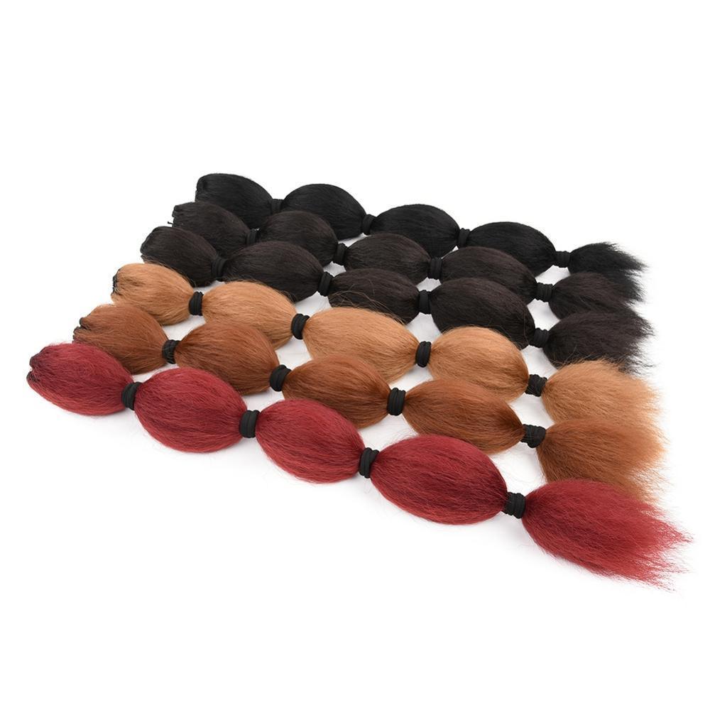 Synthetic Kinky Straight Hair Puff Bun Bubble Ponytail - HEPSIBAH SHOP