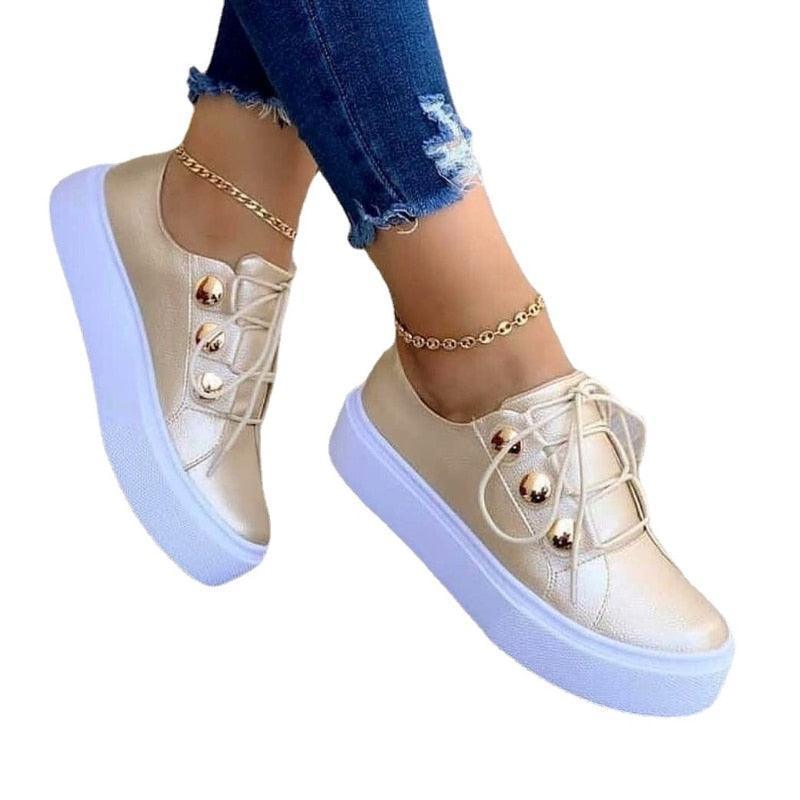 Casual Shoes Women Lace Up Flat Loafers - HEPSIBAH SHOP