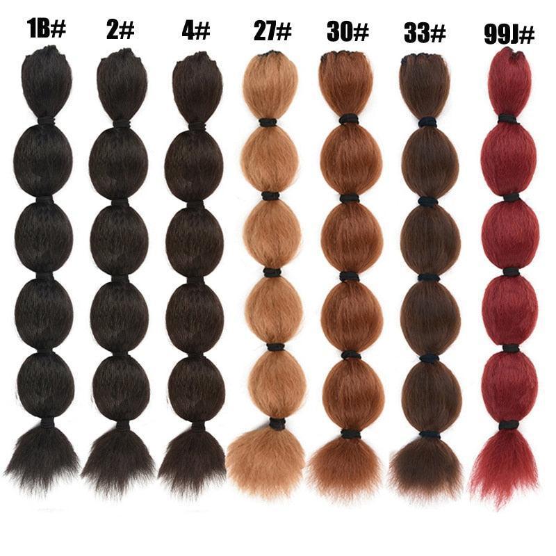 Synthetic Kinky Straight Hair Puff Bun Bubble Ponytail - HEPSIBAH SHOP