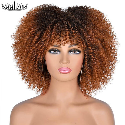 Short Hair Afro Kinky Curly Wigs - HEPSIBAH SHOP