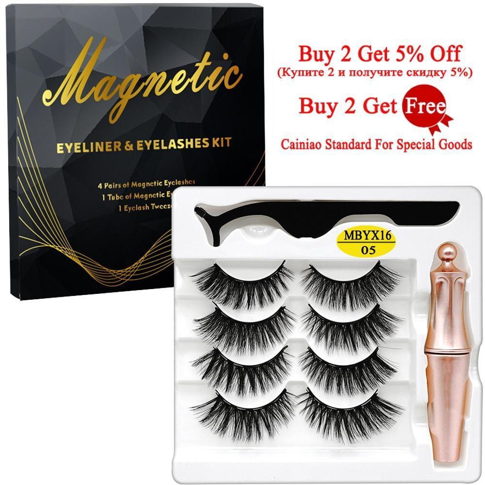 MB 4 Pairs 5 Magnetic Eyelashes Set - HEPSIBAH SHOP