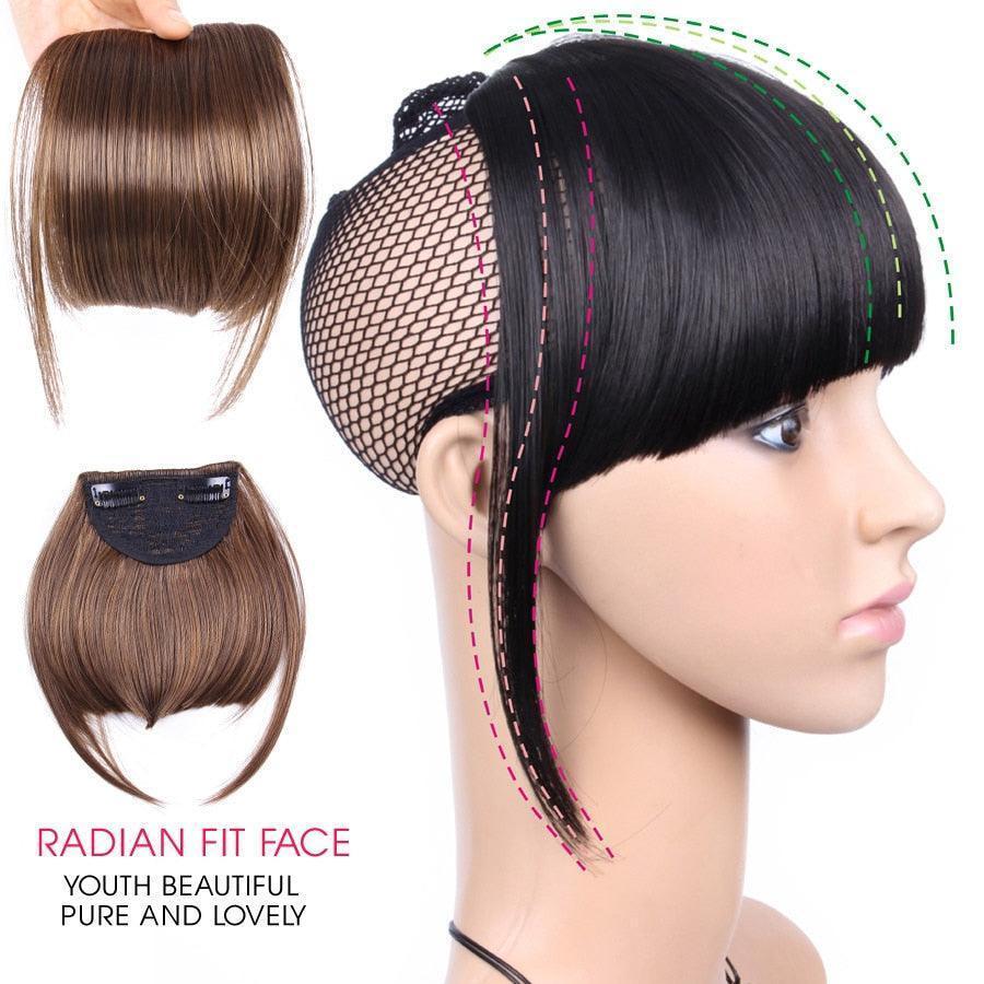 Natural Straight Synthetic Blunt Bangs - HEPSIBAH SHOP