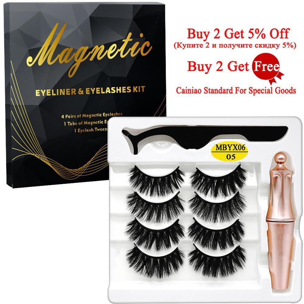 MB 4 Pairs 5 Magnetic Eyelashes Set - HEPSIBAH SHOP