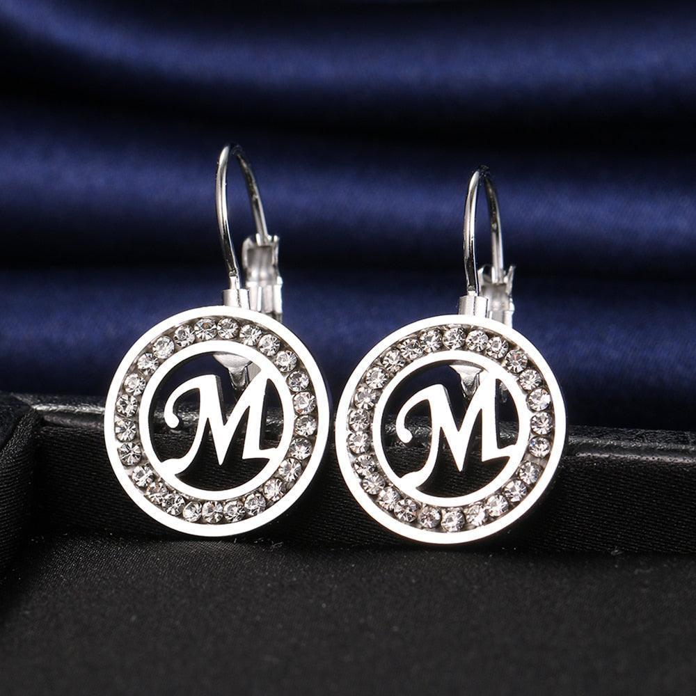 Stainless Steel Earrings A-Z letters - HEPSIBAH SHOP