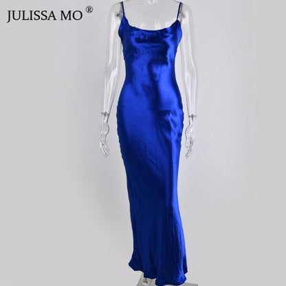 JULISSA MO Sexy Spaghetti Strap Backless Summer Dress - HEPSIBAH SHOP