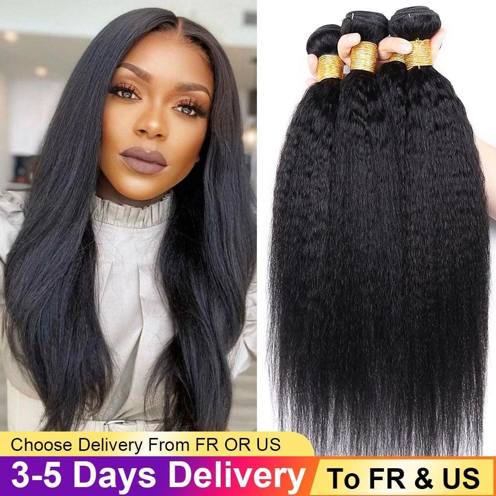 Kinky Straight Hair Bundles 100% - HEPSIBAH SHOP