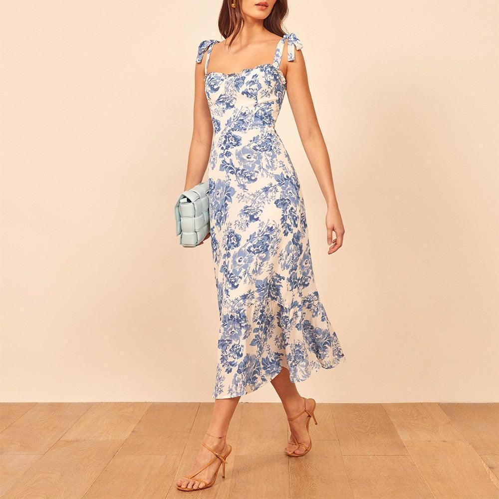 Dresses Women Elegant Vintage Floral Summer Dress - HEPSIBAH SHOP