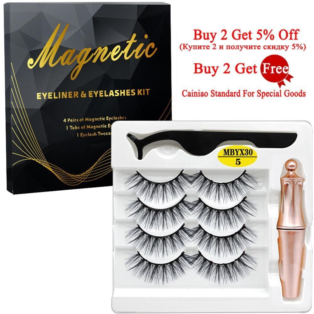 MB 4 Pairs 5 Magnetic Eyelashes Set - HEPSIBAH SHOP