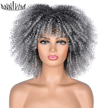 Short Hair Afro Kinky Curly Wigs - HEPSIBAH SHOP