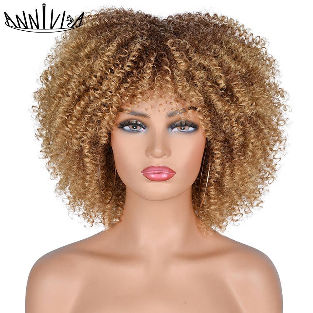 Short Hair Afro Kinky Curly Wigs - HEPSIBAH SHOP