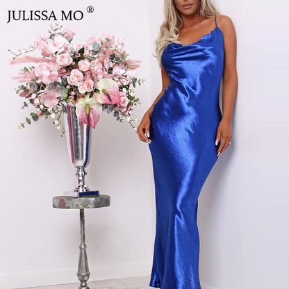 JULISSA MO Sexy Spaghetti Strap Backless Summer Dress - HEPSIBAH SHOP