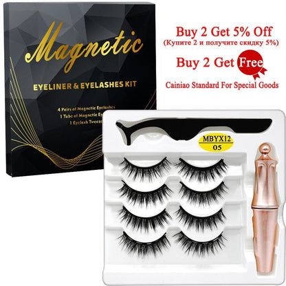 MB 4 Pairs 5 Magnetic Eyelashes Set - HEPSIBAH SHOP