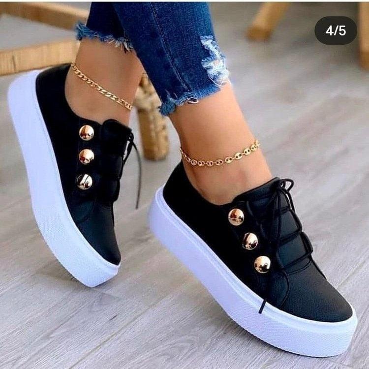 Casual Shoes Women Lace Up Flat Loafers - HEPSIBAH SHOP