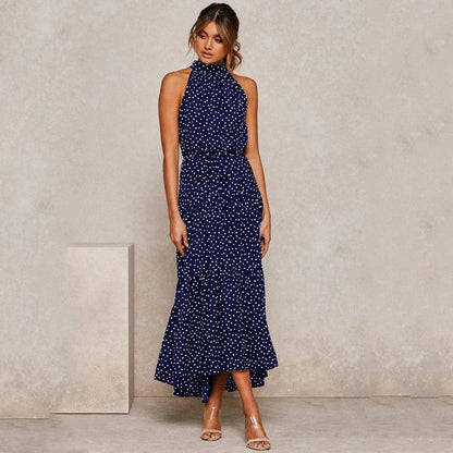 Summer Long Dress Polka Dot Casual - HEPSIBAH SHOP