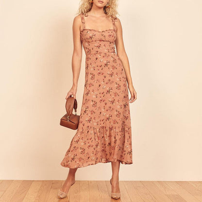 Dresses Women Elegant Vintage Floral Summer Dress - HEPSIBAH SHOP