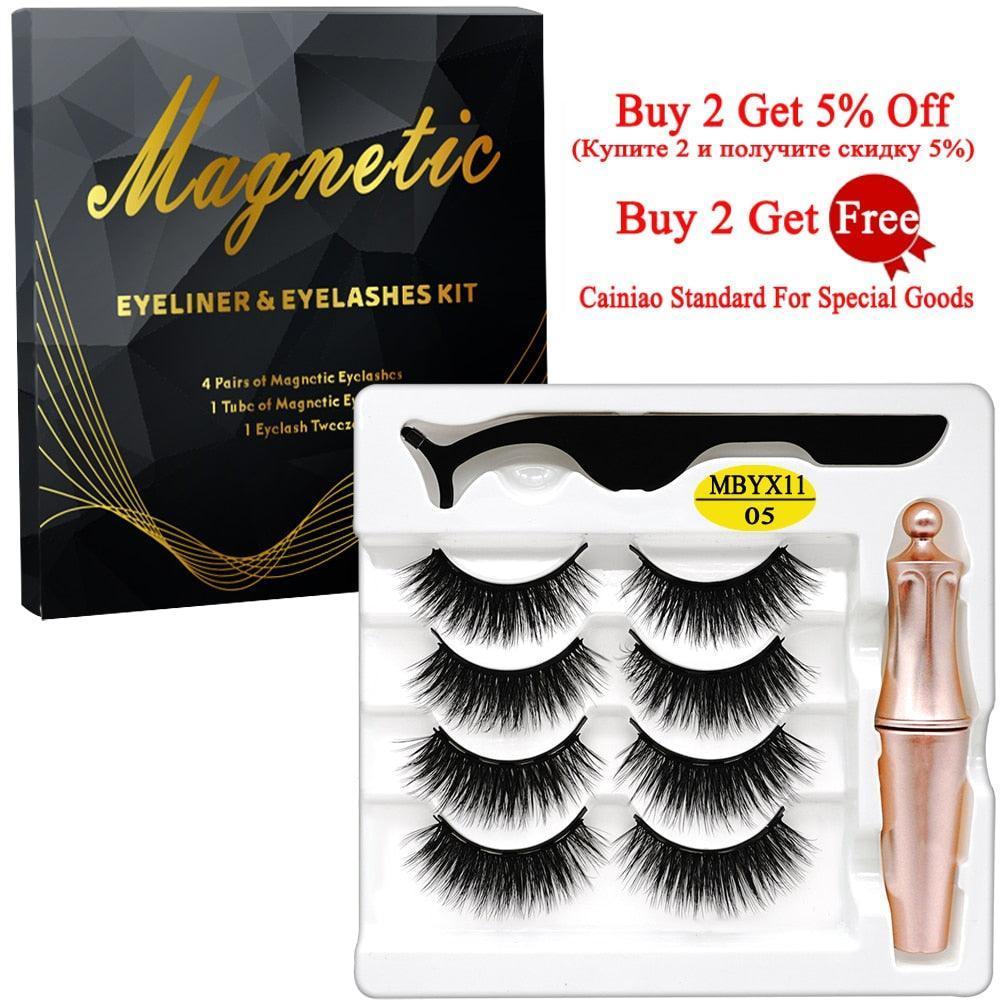 MB 4 Pairs 5 Magnetic Eyelashes Set - HEPSIBAH SHOP