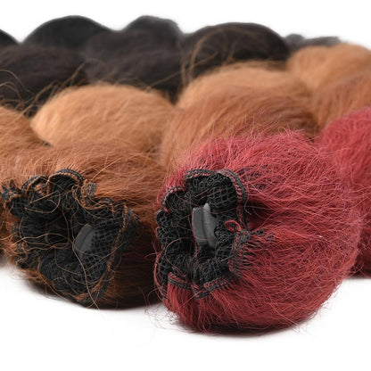 Synthetic Kinky Straight Hair Puff Bun Bubble Ponytail - HEPSIBAH SHOP