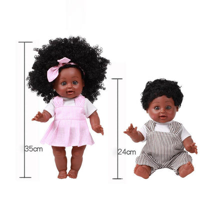 African American Doll Full Enamel Baby Toys - HEPSIBAH SHOP