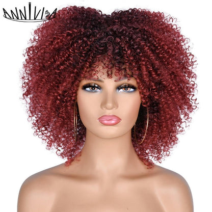 Short Hair Afro Kinky Curly Wigs - HEPSIBAH SHOP