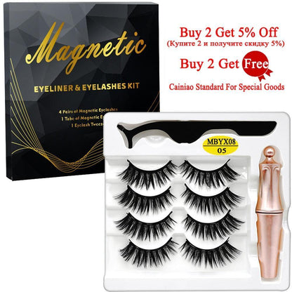 MB 4 Pairs 5 Magnetic Eyelashes Set - HEPSIBAH SHOP