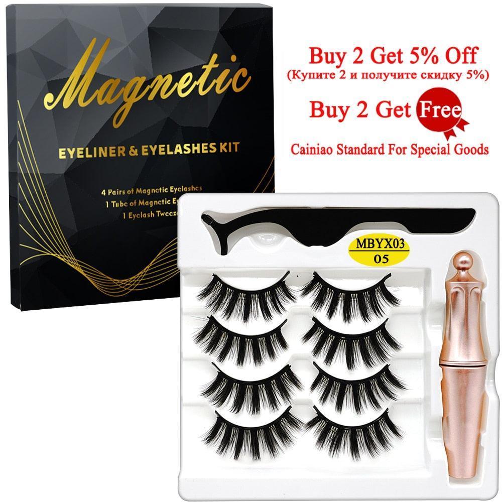 MB 4 Pairs 5 Magnetic Eyelashes Set - HEPSIBAH SHOP