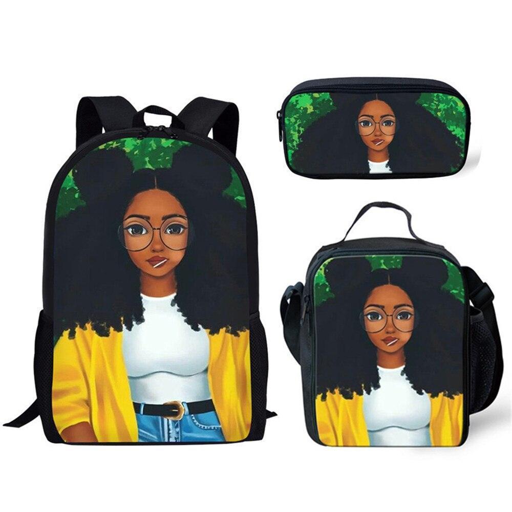 Afro Girl Magic Art School Bag Sets For Kids - HEPSIBAH SHOP