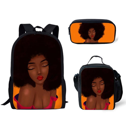 Afro Girl Magic Art School Bag Sets For Kids - HEPSIBAH SHOP