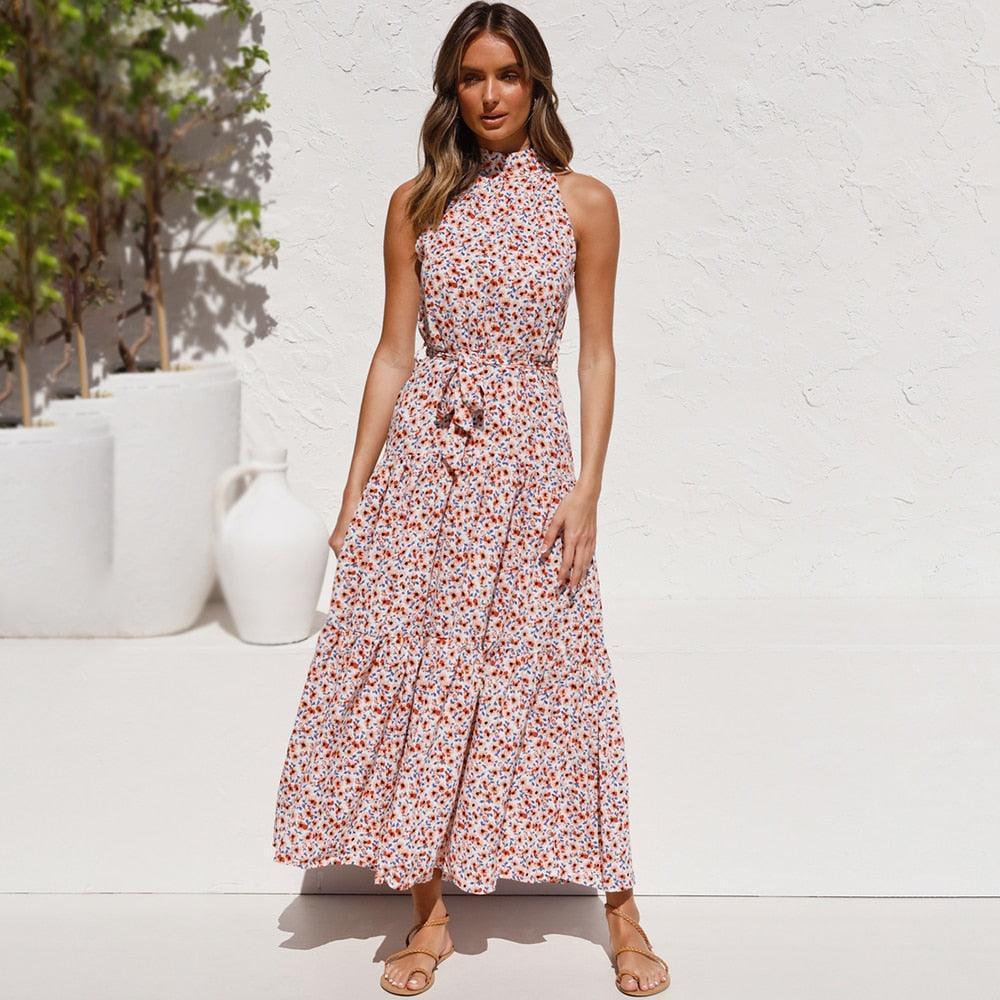 Summer Long Dress Polka Dot Casual - HEPSIBAH SHOP