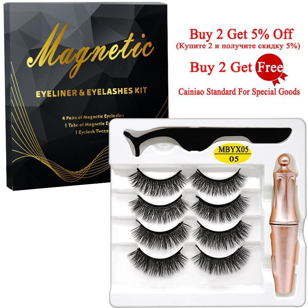 MB 4 Pairs 5 Magnetic Eyelashes Set - HEPSIBAH SHOP