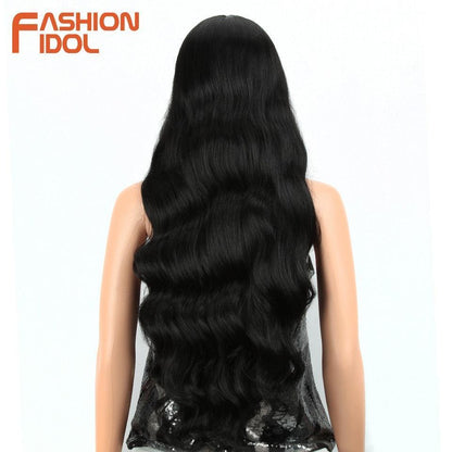 FASHION IDOL 28 Inch Deep Wave Hair Synthetic Lace Wigs - HEPSIBAH SHOP