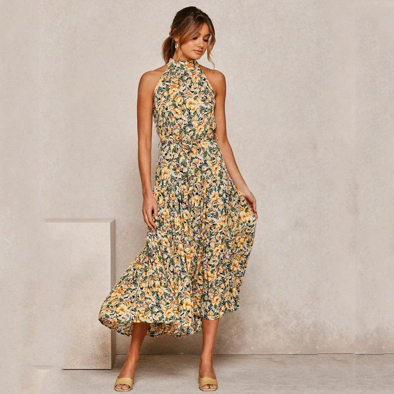 Summer Long Dress Polka Dot Casual - HEPSIBAH SHOP