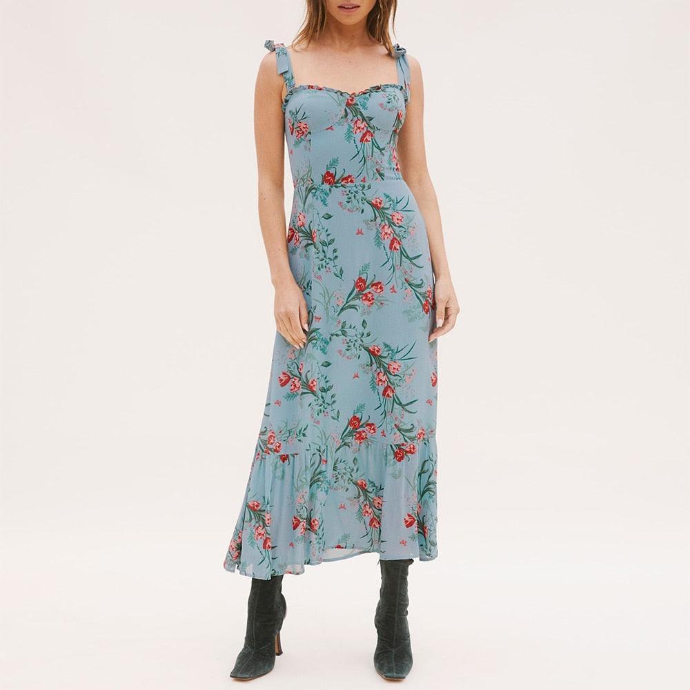 Dresses Women Elegant Vintage Floral Summer Dress - HEPSIBAH SHOP