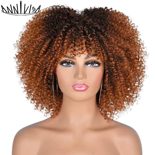 Short Hair Afro Kinky Curly Wigs - HEPSIBAH SHOP