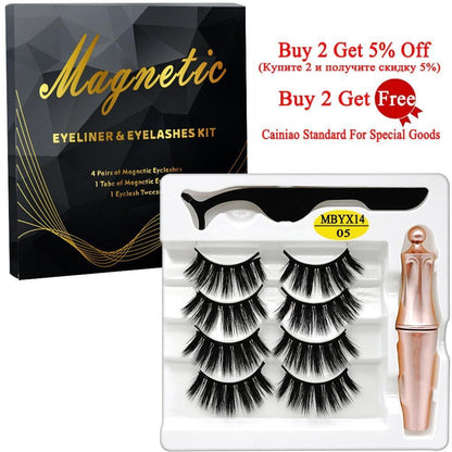 MB 4 Pairs 5 Magnetic Eyelashes Set - HEPSIBAH SHOP