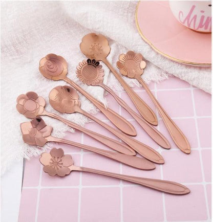 8Pcs Flower Spoon Set - HEPSIBAH SHOP