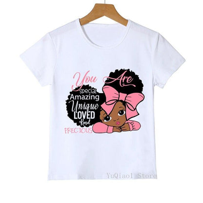 Melanin Princess Print Children's T-Shirts - HEPSIBAH SHOP