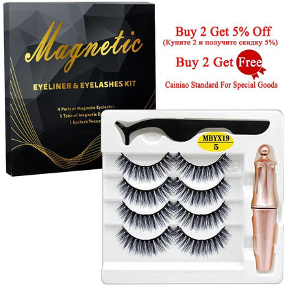 MB 4 Pairs 5 Magnetic Eyelashes Set - HEPSIBAH SHOP