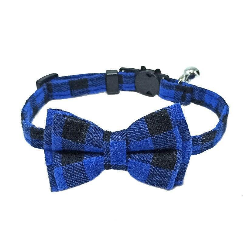 Pet Collar Cute Adjustable Plaid Cat Bow Tie - HEPSIBAH SHOP