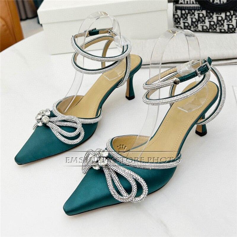 Luxury Satin Pointed Toe Sandals For Girls - HEPSIBAH SHOP