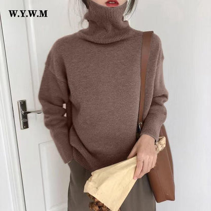 WYWM Cashmere Elegant Turtle Neck Women Sweater - HEPSIBAH SHOP