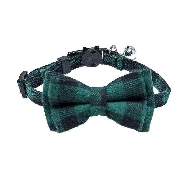 Pet Collar Cute Adjustable Plaid Cat Bow Tie - HEPSIBAH SHOP