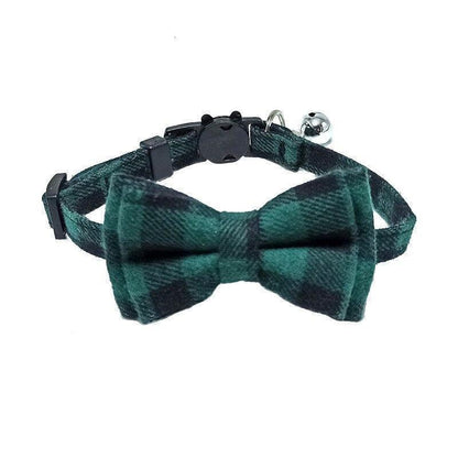 Pet Collar Cute Adjustable Plaid Cat Bow Tie - HEPSIBAH SHOP