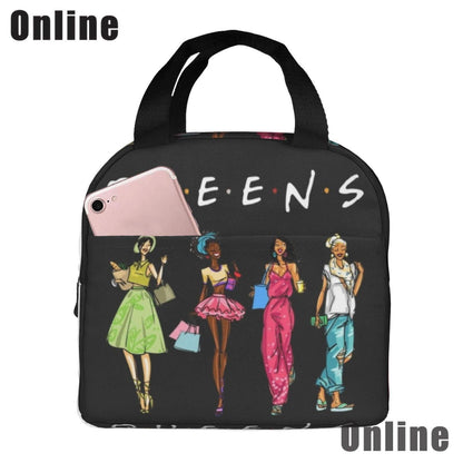 Black Queen African American Girl Lunch Bag - HEPSIBAH SHOP