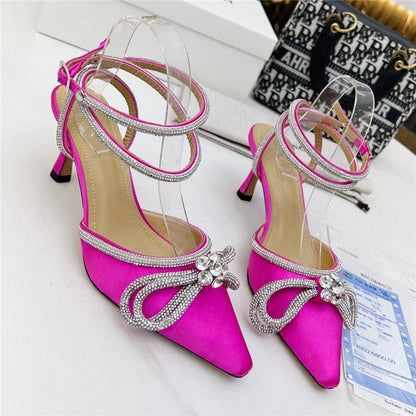 Luxury Satin Pointed Toe Sandals For Girls - HEPSIBAH SHOP