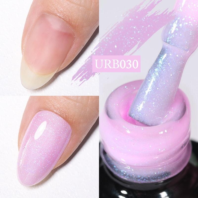 UR SUGAR 7ml Gold Glitter Gel Nail Polish Platinum Shining Mineral Sequins Soak Off UV LED Gel Nail Semi Permanent Manicure - HEPSIBAH SHOP