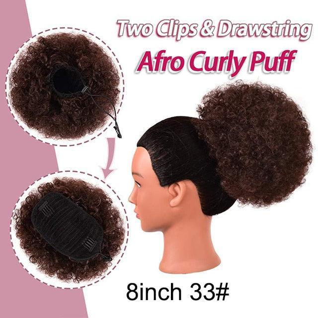 Short Afro Puff Synthetic Hair Extention - HEPSIBAH SHOP