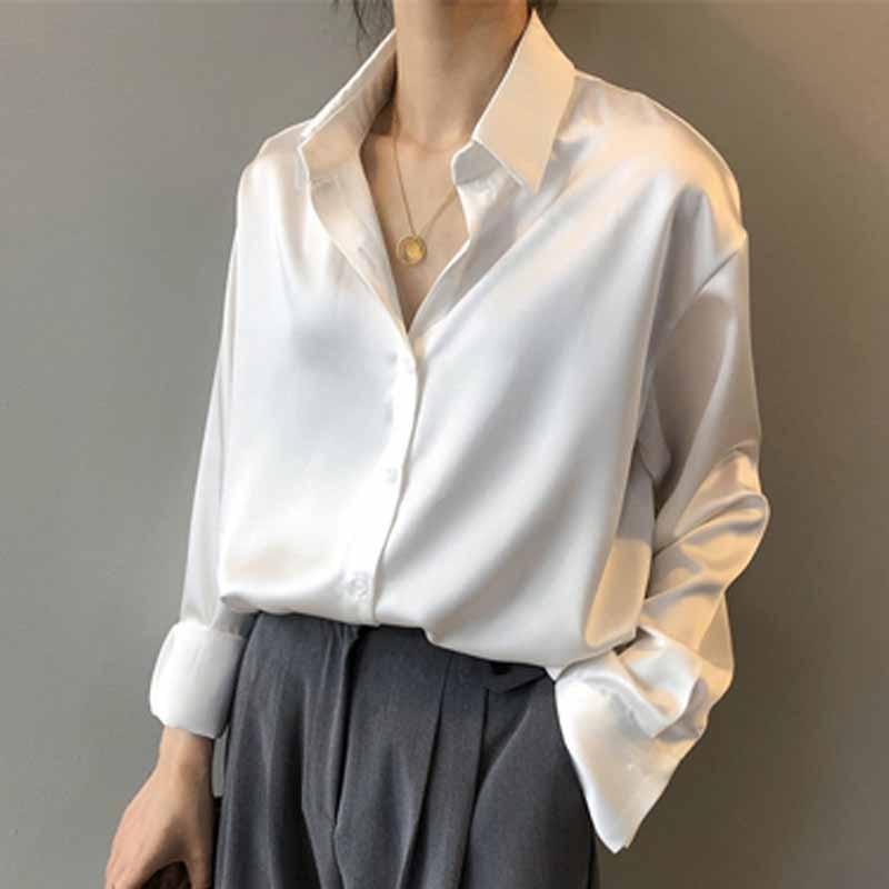 Silk Korean Office Ladies Elegant Shirt Blouse - HEPSIBAH SHOP